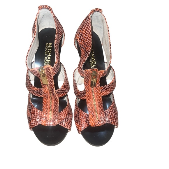 Michael Kors Snakeskin Patterned Heels - Picture 1 of 5